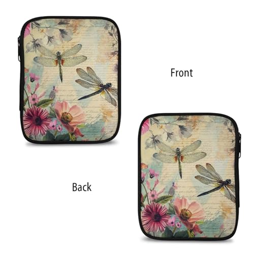 Image of Crochet Hook Case Dragonfly Crochet Hook Holder Portable Crochet Hook Storage Bag with Web Pockets Suitable for Crochet Needles /Knitting Accessories