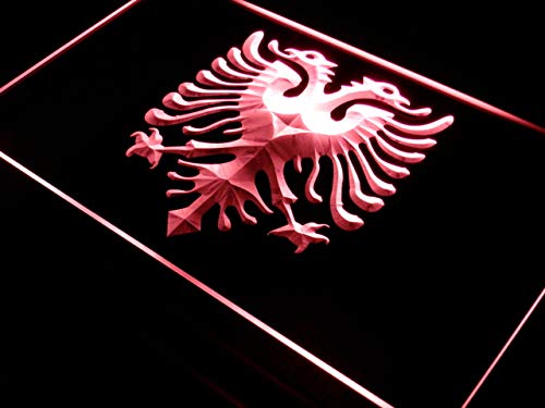 ADVPRO Albanian Eagle Bar Pub Club Logo LED Sign Neon Light Sign Display j295-r(c)