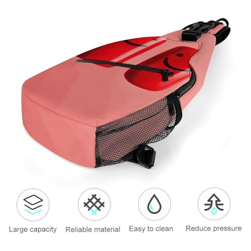 Bolso Sling Crossbody Casual para Senderismo Rojo miniatura 5