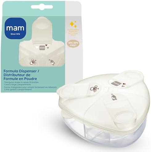 MAM Spill-Proof Baby Formula Dispenser with 3 Compartments 1.4oz / 40g Each