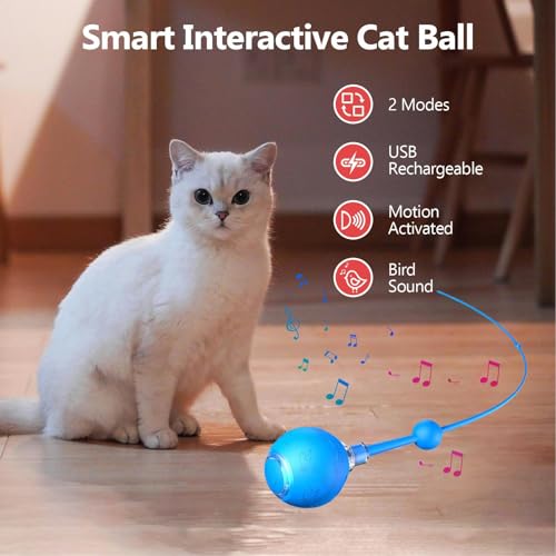 Balle électrique pour chat interactive objet connecté d'éveil pour animaux - 4