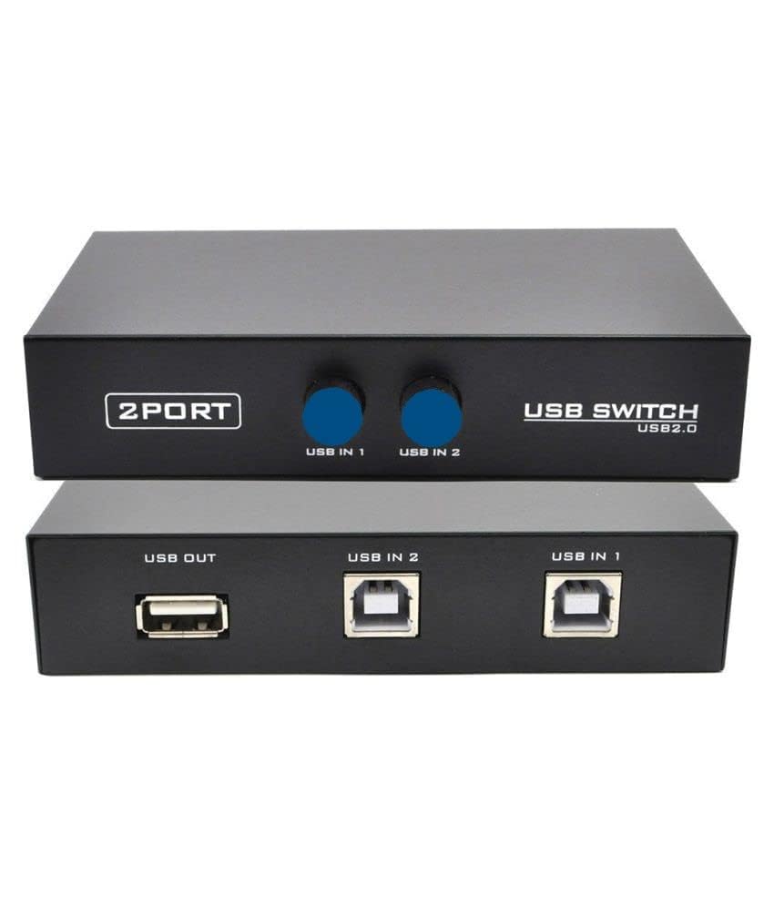 2 Ports USB Switch for PC Sharing Switch Hub Box, Printer Splitter for Two Computers Sharing 1 Scanner Printers Projector Camera and Keyboard-image-7