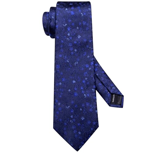 Image of Hi-Tie Men 63inches Tie Set Extra Long Necktie Paisley Tie Pocket Suqare Cufflinks Big and Tall Men Tie