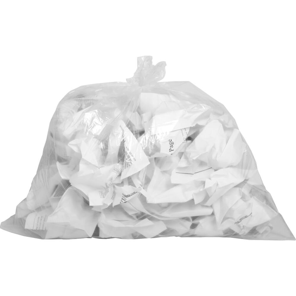 Genuine Joe GJO01010 Low-Density Trash Can Liner, 10 Gallon Capacity, 24" Length x 23" Width x 0.60 mil Thickness, Clear (Box of 500)