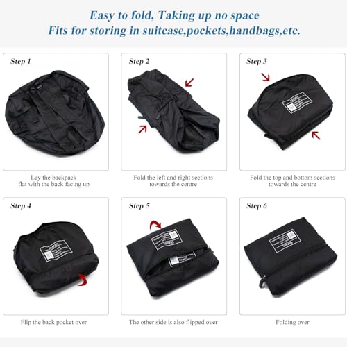 Mochila plegable ligera 15L resistente al agua miniatura 5