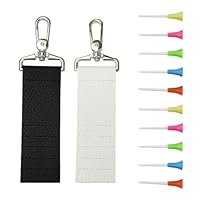 YYMT 2 Stück Golf Tee Tasche, Golf Tees Halter, Tragbare Golf Tee Tragetasche für 5 Tees, Geeignet zum Tragen und Aufhängen an Rucksäcken