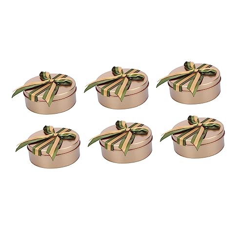 SAFIGLE 6piezas Caja De Dulces De Boda De Hojalata Elegante Cajas Creativas Para Dulces De Boda Estuche De Almacenamiento De Para