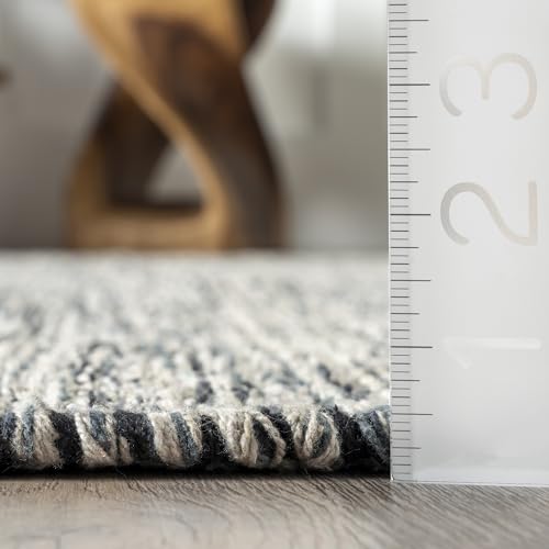 Alfombra nuLOOM de algodón 2'6" x 6', gris miniatura 2