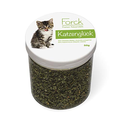 Forck Matatabi - Cuoci per gatti con erba gatta e foglie di matatabi per giocare e rilassarsi, giocattolo naturale per tutti i gatti