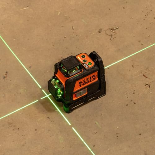 Klein Tools 93CPLG Compact Self-Leveling Laser Level, Bright Green Cross Line 360-Degree Laser Planes, Rechargeable, Magnetic Mount