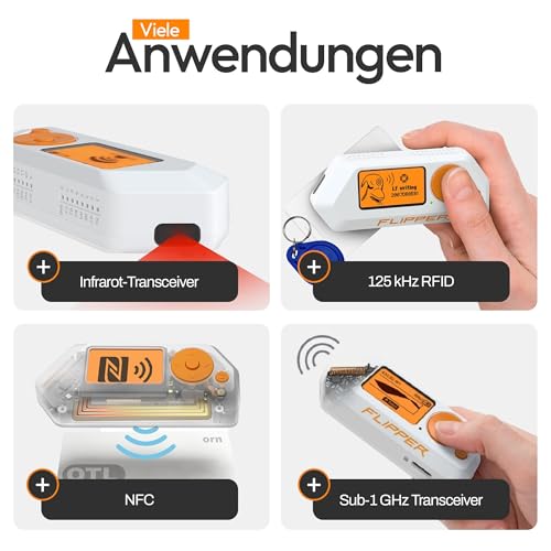 Flipper Zero Starter Full Set | Flipper Zero | WiFi-Board | Silikonhülle | 64GB Speicherkarte | USB-Kartenleser