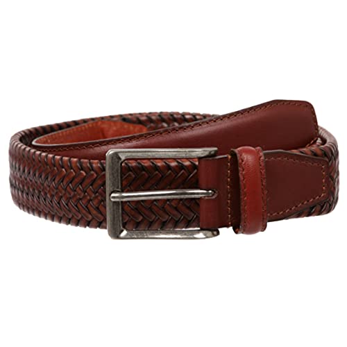 beltiscool Men's Comfort Stretch Braided Leather Belt