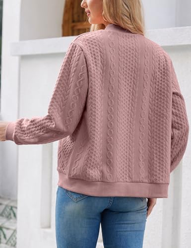 Image of Zip Up Sweatshirts for Women Casual Outfits Cardigan Outerwear Trendy Winter Jackets Coat