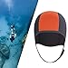 rockible 3mm Neoprene Scuba Diving Hat Flexible Protection Ear Swimming Hat Beanie Wetsuit Hood for Canoeing Underwater Snorkeling Surfing Kayak, Orange