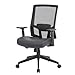 Boss Office Products Mesh Back Vinyl Task Chair with Synchro-Tilt in Black