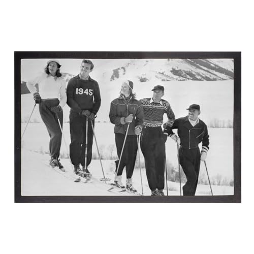 Fabulous Paillasson Ski Retro Style Vintage Montagne Sport d'hiver 60's - Dimensions: 75x50cm
