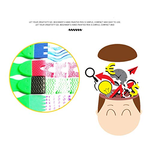 Kinder Zeichnen Schwamm Aquarell Malpinsel Öl Aquarell Pinsel, 29Pc Graffiti-Schwammbürstenset Für Kinder