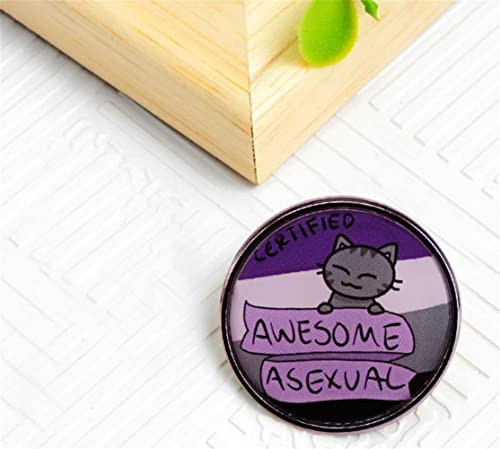 Image of Awesome Asexual Brooch Cartoon Enamel Brooch Pin Jacket Lapel Metal Pins Brooches Badges Exquisite Jewelry Accessories