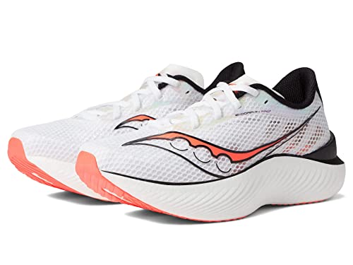 Saucony Women's Endorphin Pro 3 Running Shoe, White/Blck/Vizi, 5 Medium