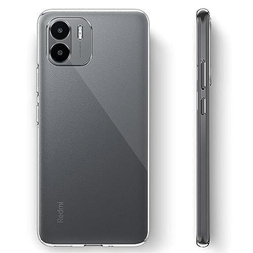 Image of Fashionury Crystal Clear Case for Redmi A2 | Yellowing Resistance | Transparent TPU Silicone | Raised Camera Lips | Slim Transparent Cover