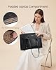 LOVEVOOK Laptop Tote Bag for Women,Computer Work Bag With Large Cup Holder,15.6 Inch Waterproof PU Leather Purse Briefcase for Teacher #3