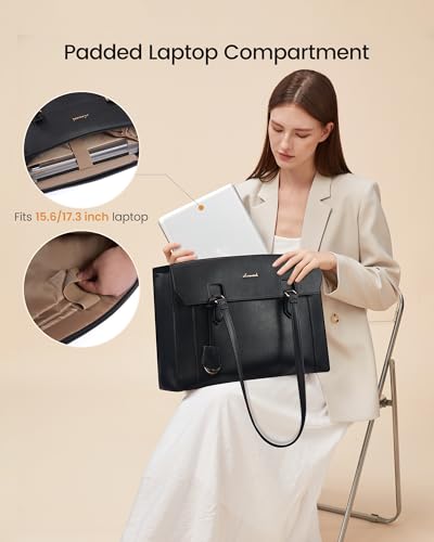 LOVEVOOK Laptop Tote Bag with Cup Holder