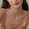 Jenosy Collier Femme Avec Pendentif Croix Plaqué Or 18 Carats - Réglable en Or et Argent - Foi Délicat - Bijou Qualité Supérieure - Étanche et Hypoallergénique #1