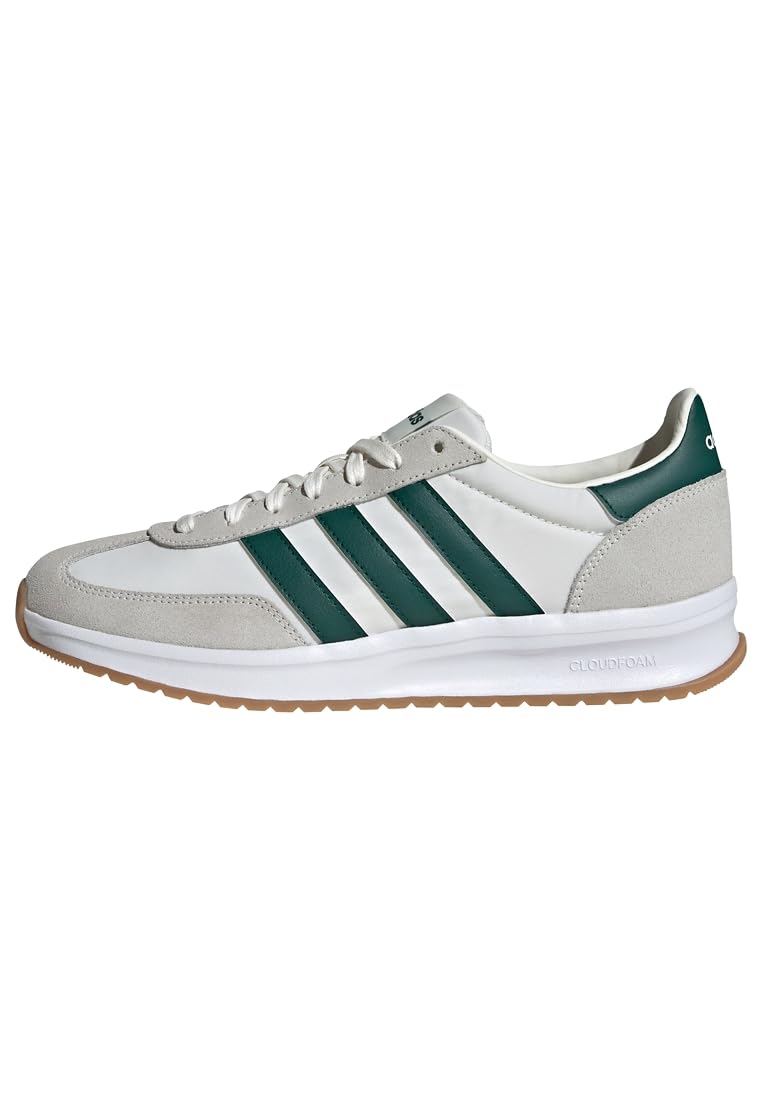 adidas Men's Run 70S 2.0 Shoes, Core White/Collegiate Green/Off White, 6.5 UK
