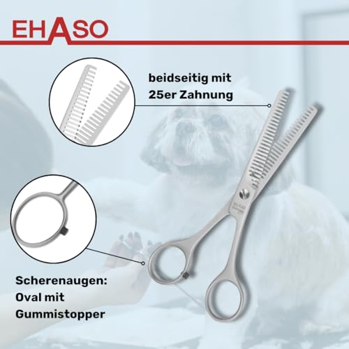 EHASO doppelseitige Effilierschere, 13,5cm 25er Zahnung