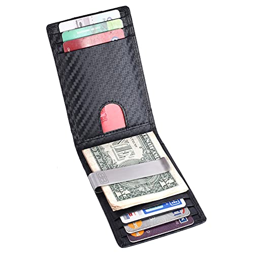 Image of Brooklyn Bridge Bifold Credit Card Holder for Men - Sleek Front Pocket Design with RFID Blocking Technology