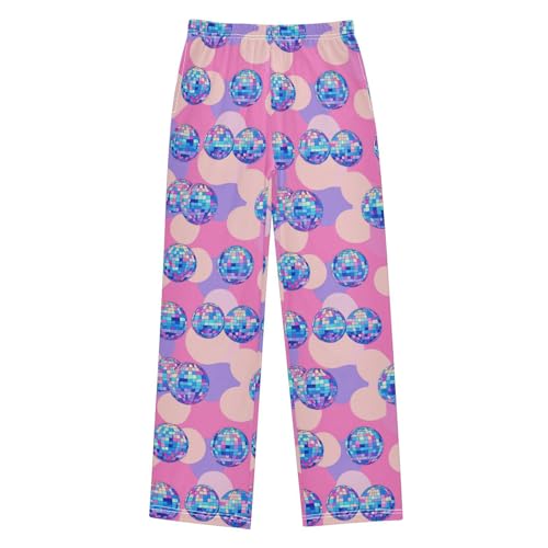 Pajama Bottoms, Blue Mirror Disco Ball Sleeping Pant Lounge Wear Pajamas Long Pants Sleepwear Pjs