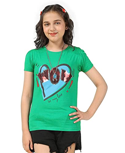 Image of KYDA KIDS Girls Cotton Full Sleeve Sequence and Embroidery Tops - Multicolor (Pack of 1)