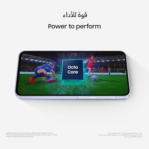 سامسونج هاتف ذكي جالكسي ايه 36 الجيل الخامس 5G، ذاكرة تخزين 256GB، ذاكرة RAM 8GB، اسود رائع، 6 تحديثات لنظام التشغيل، شاشة كبيرة، معالج ثماني النواة (اصدار المملكة العربية السعودية)