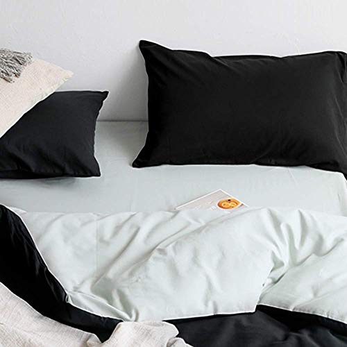 FLXXIE 2 Pack Microfiber King Pillow Cases, 1800 Super Soft Pillowcases with Envelope Closure, Wrinkle, Fade and Stain Resistant Pillow Covers, 20x36, Black
