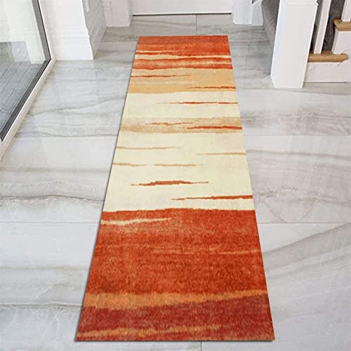 Läufer Flur rutschfester, waschbarer, langer, pflegeleichter Teppich, moderner Polyester-Teppichläufer, Teppich mit weicher Oberfläche for Küche, Korridor, Badezimmer, Breite 60 cm/80 cm/90 cm/100 cm Cover