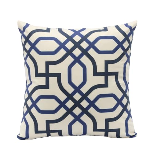Textilar, Kit Peseira Queen mais 2 Capa de Almofadas 43 x 43cm. Cores:Azul