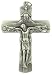 Religious Art Made in Italy Holy Trinity Cross 4 Inch Silver Tone HUGE Bishop Minister Pectoral Crucifix Pendant