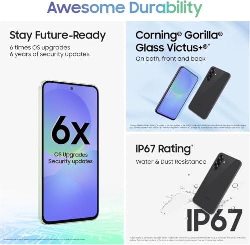 Image of Samsung Galaxy A36 5G (Awesome Black, 12GB RAM, 256GB Storage) | Snapdragon 6 Gen 3 Octa-Core Processor | 50MP + 8MP AI Dual Camera | 12MP Front Camera | 6.7-inch FHD+ Super AMOLED 120Hz Display |
