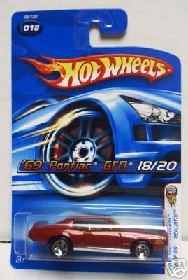 Hot Wheels Gto Car (Red) 1:64 Scale Die-Cast, 7" x 5" x 2"