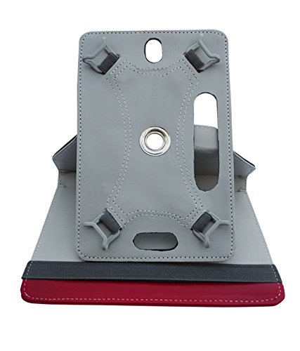 Image of Fastway Rotating Leather Flip Case Cover for Amazon Fire HD 8 Tablet (Red)
