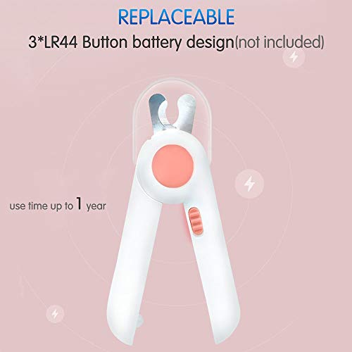 Anself Cortador de unhas de gato iluminado para animais de estimação Cortador de unhas de gato Tesou