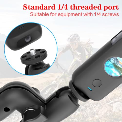 Image of yantralay 360 Adjustable Motorcycle Bike Handlebar Mount for Go pro, D JI, Insta 360 | Dual Ball Head Super Clamp with 1 /4 inch Screw for Action Cameras & Accessories