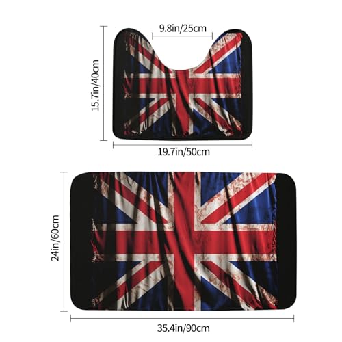Tapis de bain noir absorbant en microfibre avec motif original - 3