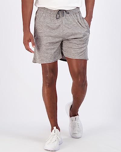 Image of Real Essentials 4 Pack: Men's 7 inch Athletic Running Quick Dry Mesh Shorts with Zipper Pockets (Available in Big & Tall)
