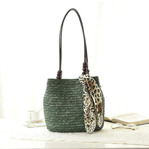 Bolso de Playa Retro de Rattan Tejido a Mano miniatura 3