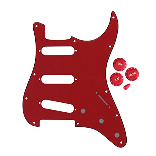 FLEOR Pickguard de guitare style SSS 11 trous avec boutons de volume de tonalité 2T1V 5 voies et embouts d’interrupteur… - Les Beatles, Paul McCartney, John Lennon, RIngo Starr, George Harrison FLEOR Pickguard de guitare style SSS 11 trous avec boutons de volume de tonalité 2T1V 5 voies et embouts d'interrupteur…
