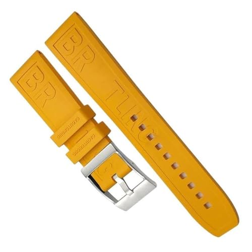 Bracelet de montre de plongée jaune 22mm étanche pour Avenger
