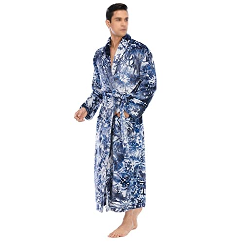 Men's winter pajamas bathrobe thick warm long-sleeved pajamas home service pajamas2