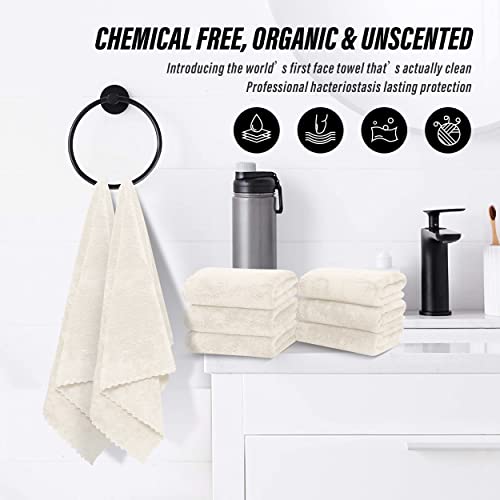 MOONQUEEN 6 Pack Premium Hand Towels - Quick Drying - Microfiber Coral Velvet Highly Absorbent Towels - Multipurpose Use as Hotel, Bathroom, Shower, Spa, Hand Towel 16 x 28 inches (Cream) by MOONQUEEN - Image 6