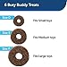 PetSafe Ultra-Thick Natural Rawhide Dog Treats for Busy Buddy Ultra Dog Toys – 6 Rings Included – Small